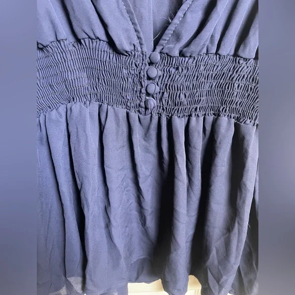 Torrid “BABYDOLL GEORGETTE SMOCKED BLOUSE” Size 2XL - Picture 8 of 11